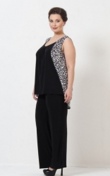Лина блуза арт.Инесса леопард серый #