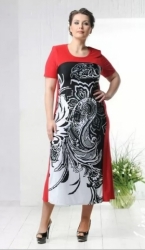 Лина платье арт.Контраст красный #